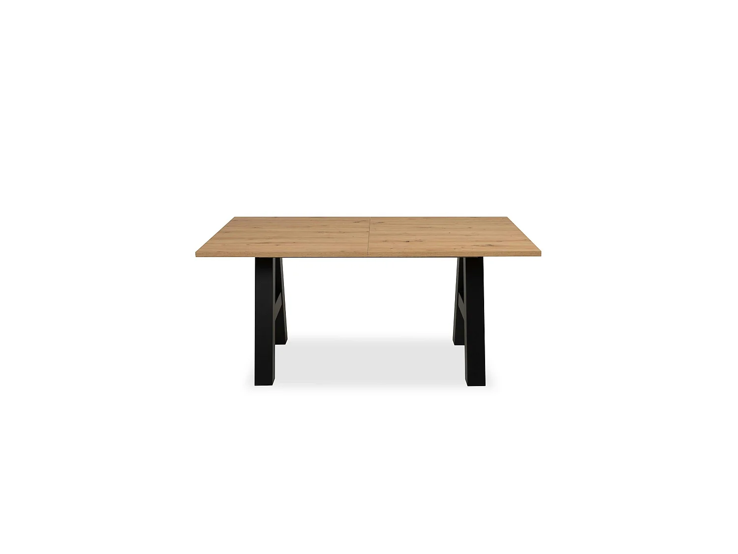 Table extensible effet bois pieds tréteaux 157-234 cm ALVA