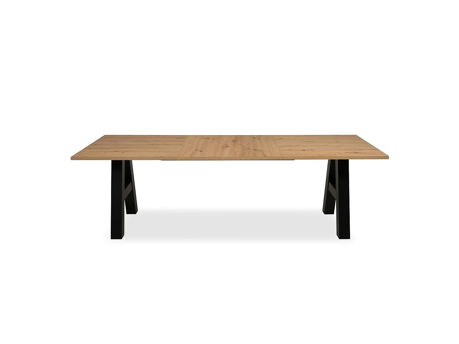 Table extensible effet bois pieds tréteaux 157-234 cm ALVA