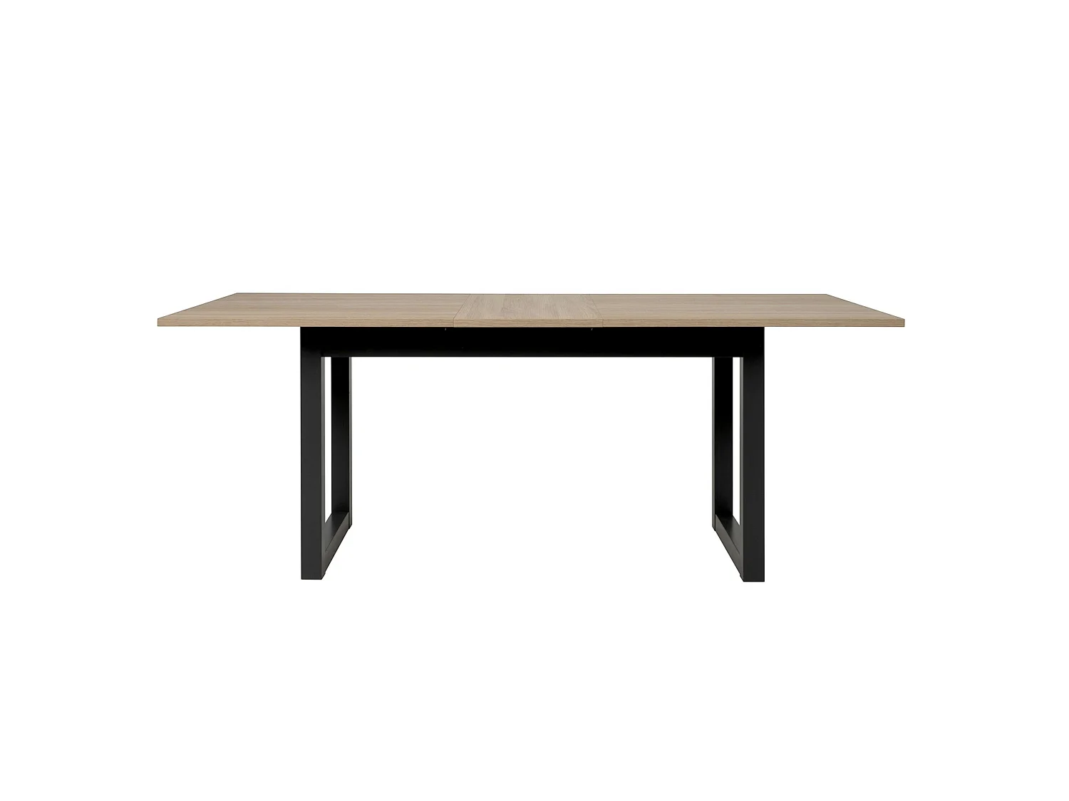 Table à manger extensible effet chêne grisé 160-200 cm ALVA