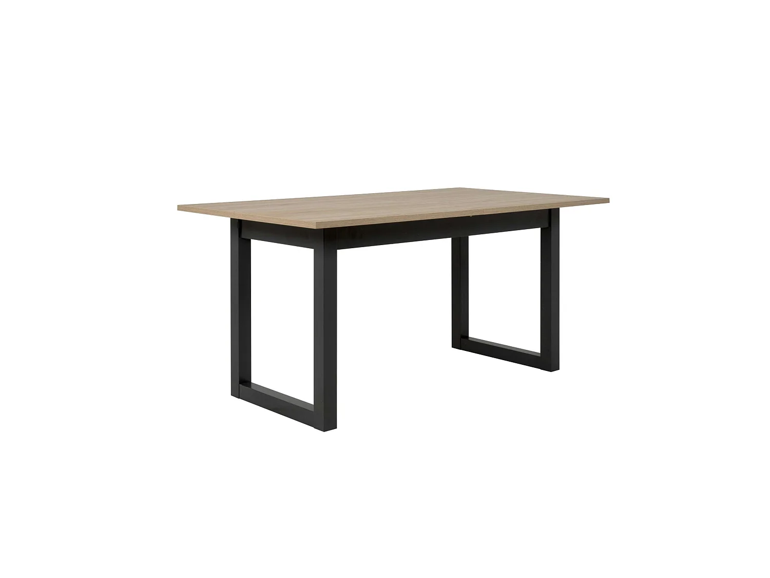 Table à manger extensible effet chêne grisé 160-200 cm ALVA