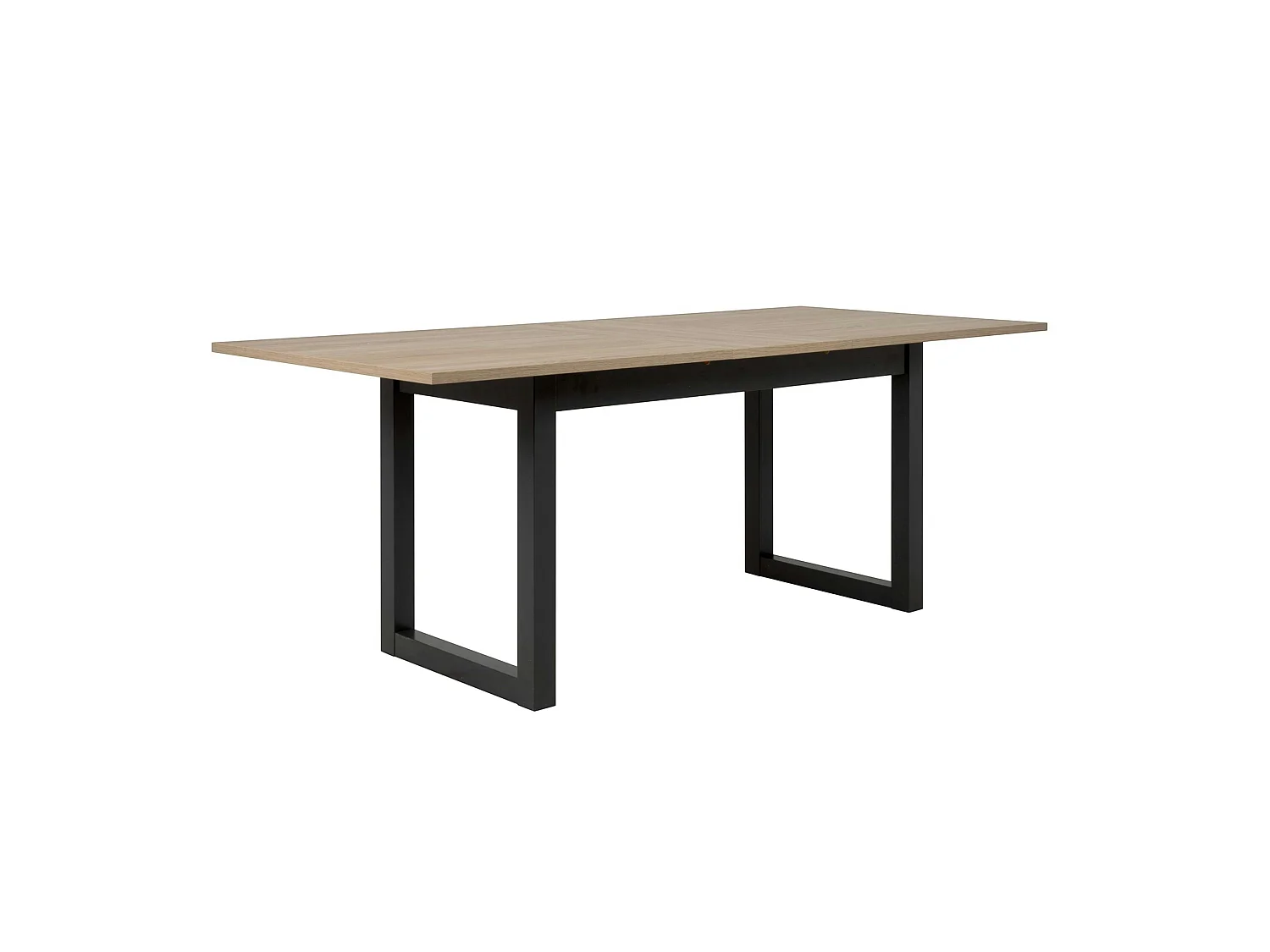 Table à manger extensible effet chêne grisé 160-200 cm ALVA