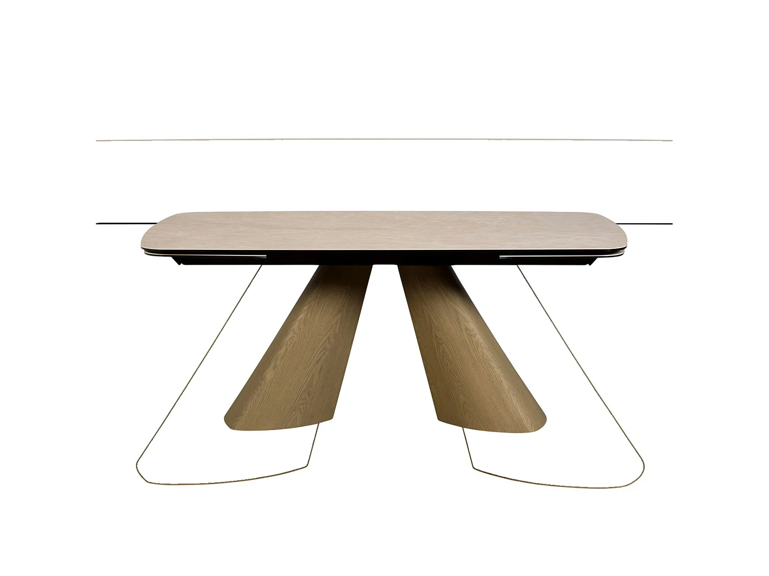 Table à manger extensible céramique & pieds design 180-260 cm CALA