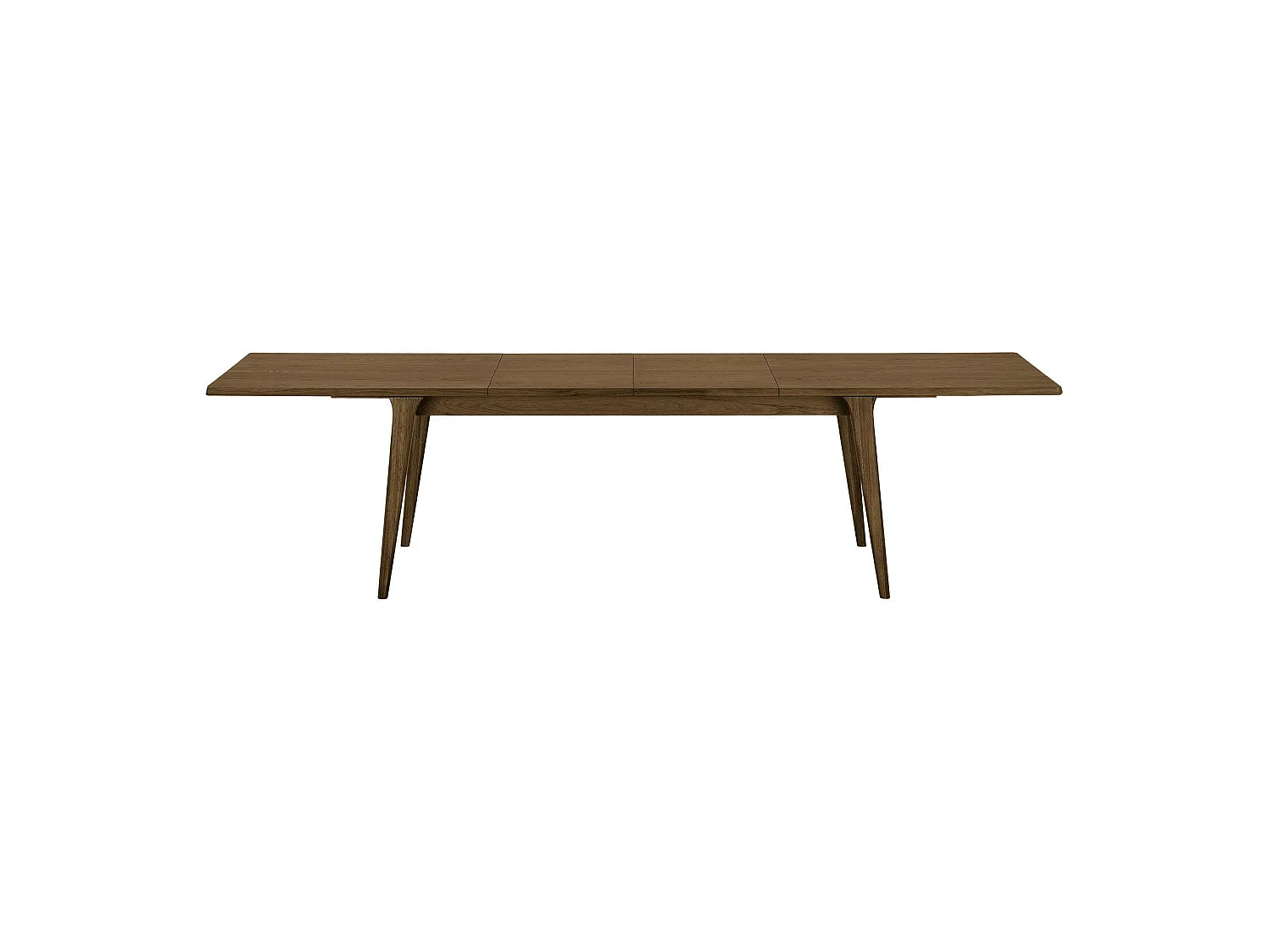 Table repas extensible en bois plaqué chêne fumé, 240/290/340 cm KALKIE