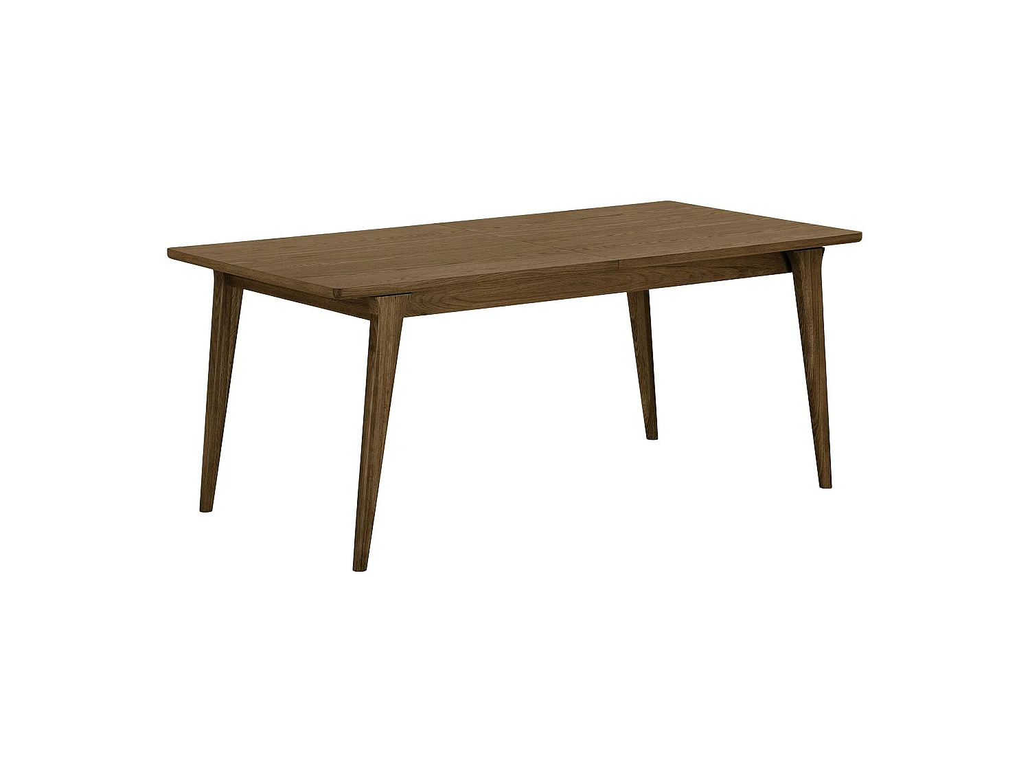 Table repas extensible en bois plaqué chêne fumé, 240/290/340 cm KALKIE