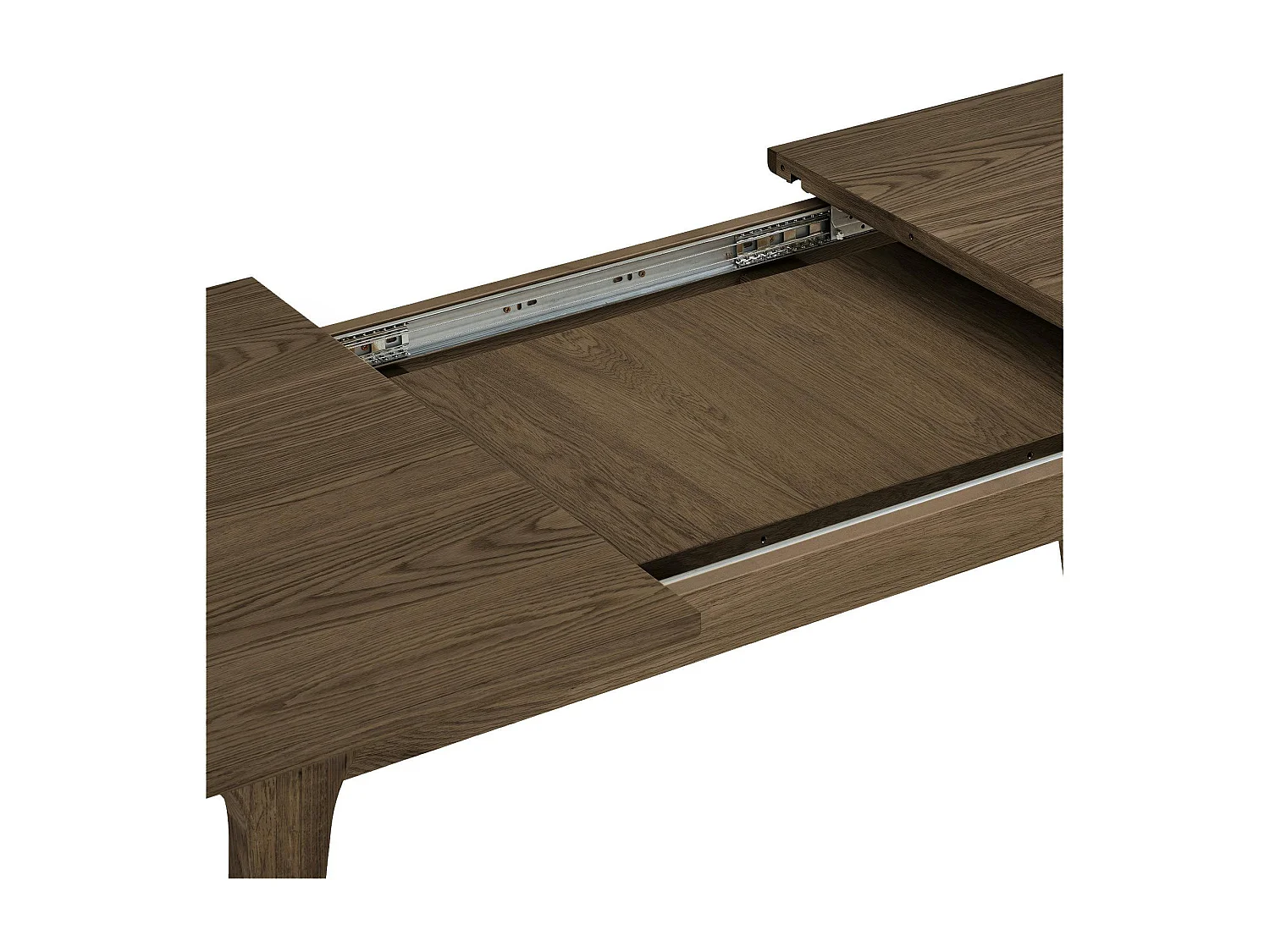 Table repas extensible en bois plaqué chêne fumé, 240/290/340 cm KALKIE