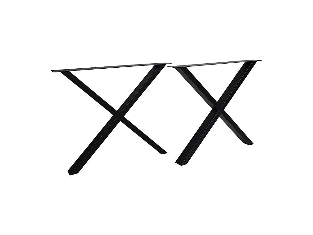 Pied métal noir en X pour table à manger