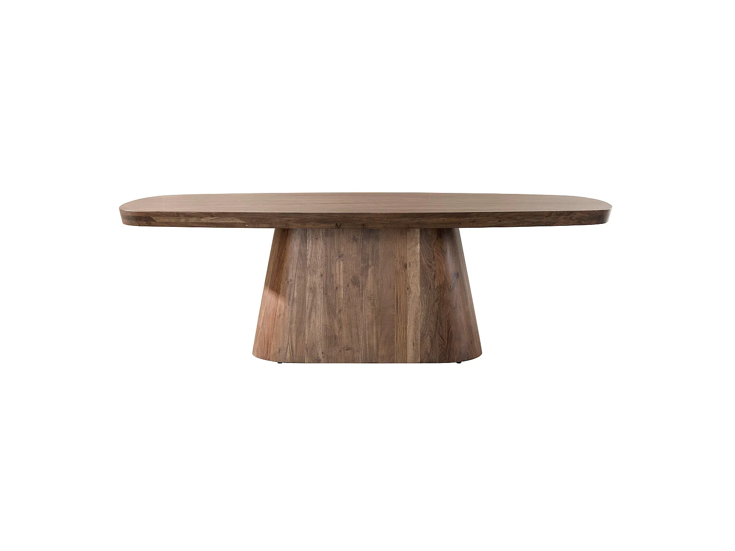 Table à manger bois foncé pied central 240 cm MYSORE