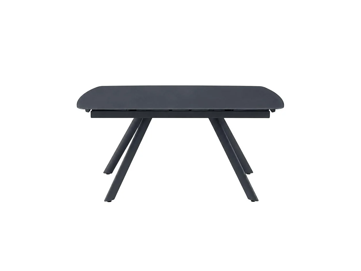 Table extensible en verre gris sombre 140-210 cm ALBA