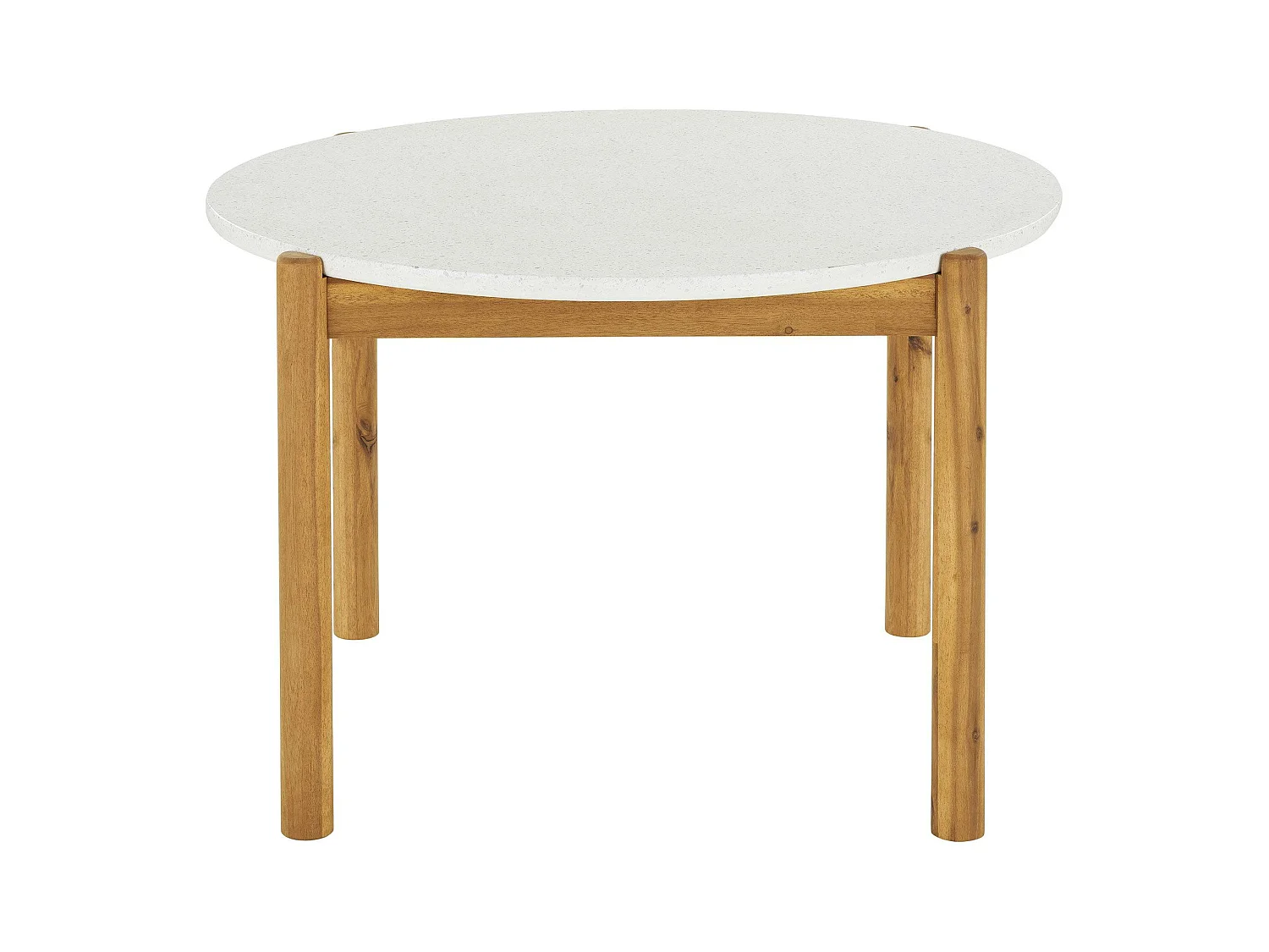 Table à dîner ronde terrazzo blanche ø120 BALI