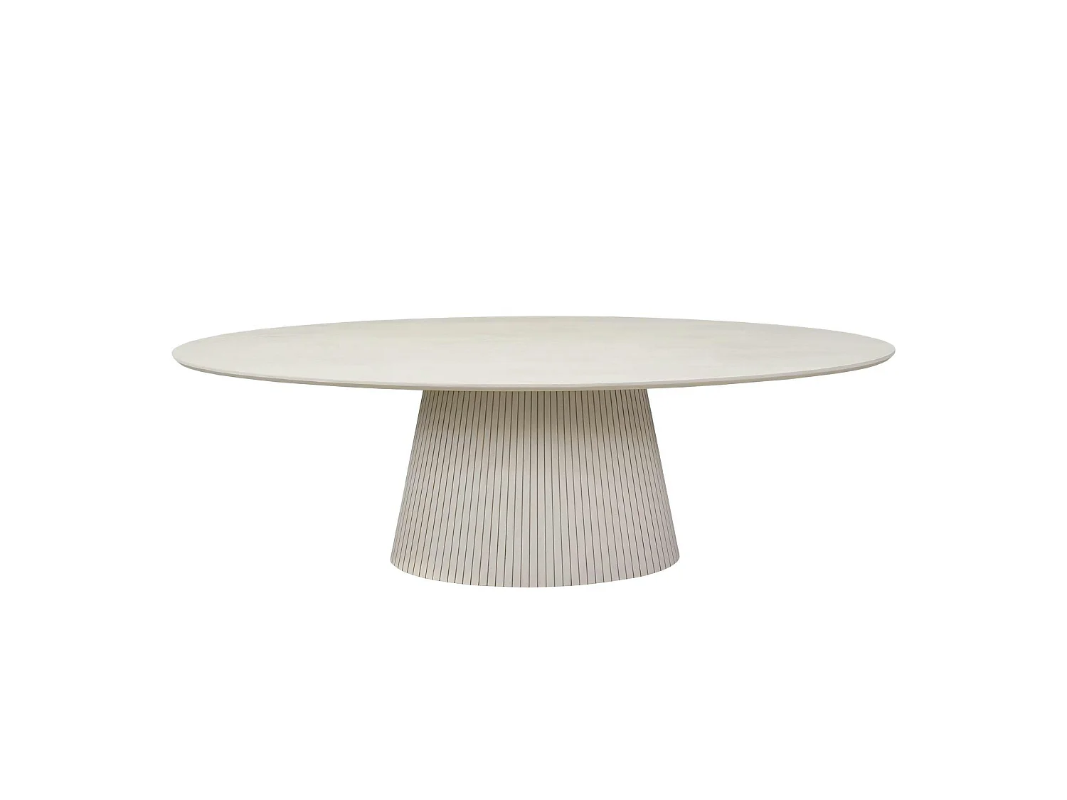 Table à manger ovale en bois beige 240 cm CALERO