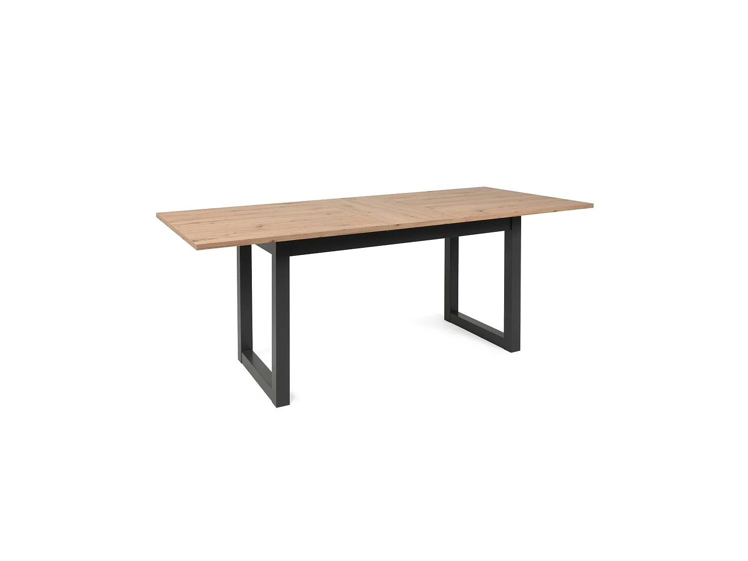 Table à manger extensible effet chêne 160-200 cm ALVA