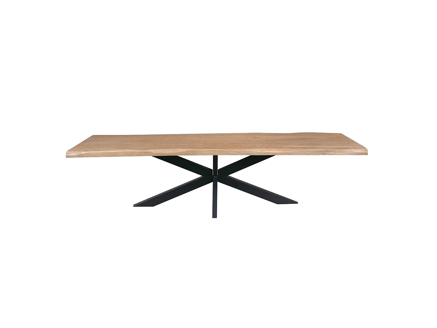 Table à manger en bois à bords naturels 300 cm RIVANO