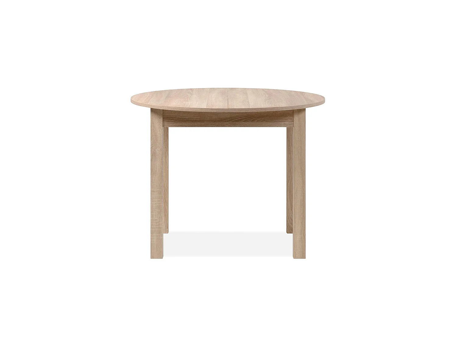 Table ronde extensible effet bois Ø100-140 cm ALVA