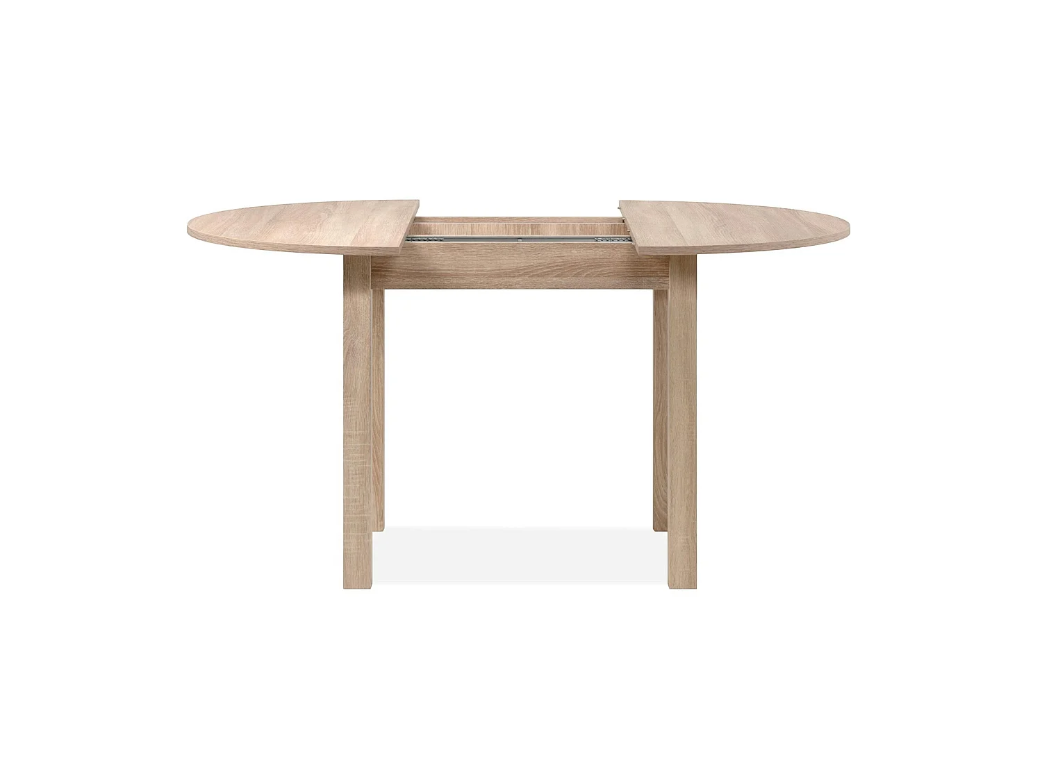Table ronde extensible effet bois Ø100-140 cm ALVA