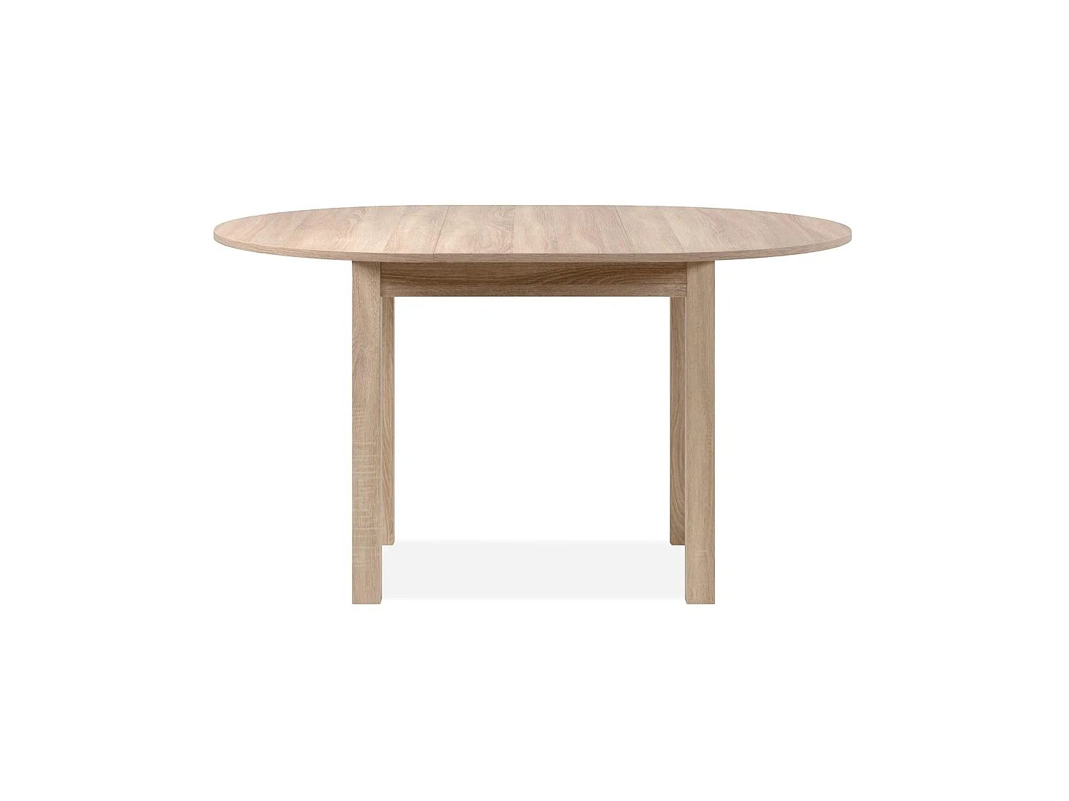 Table ronde extensible effet bois Ø100-140 cm ALVA