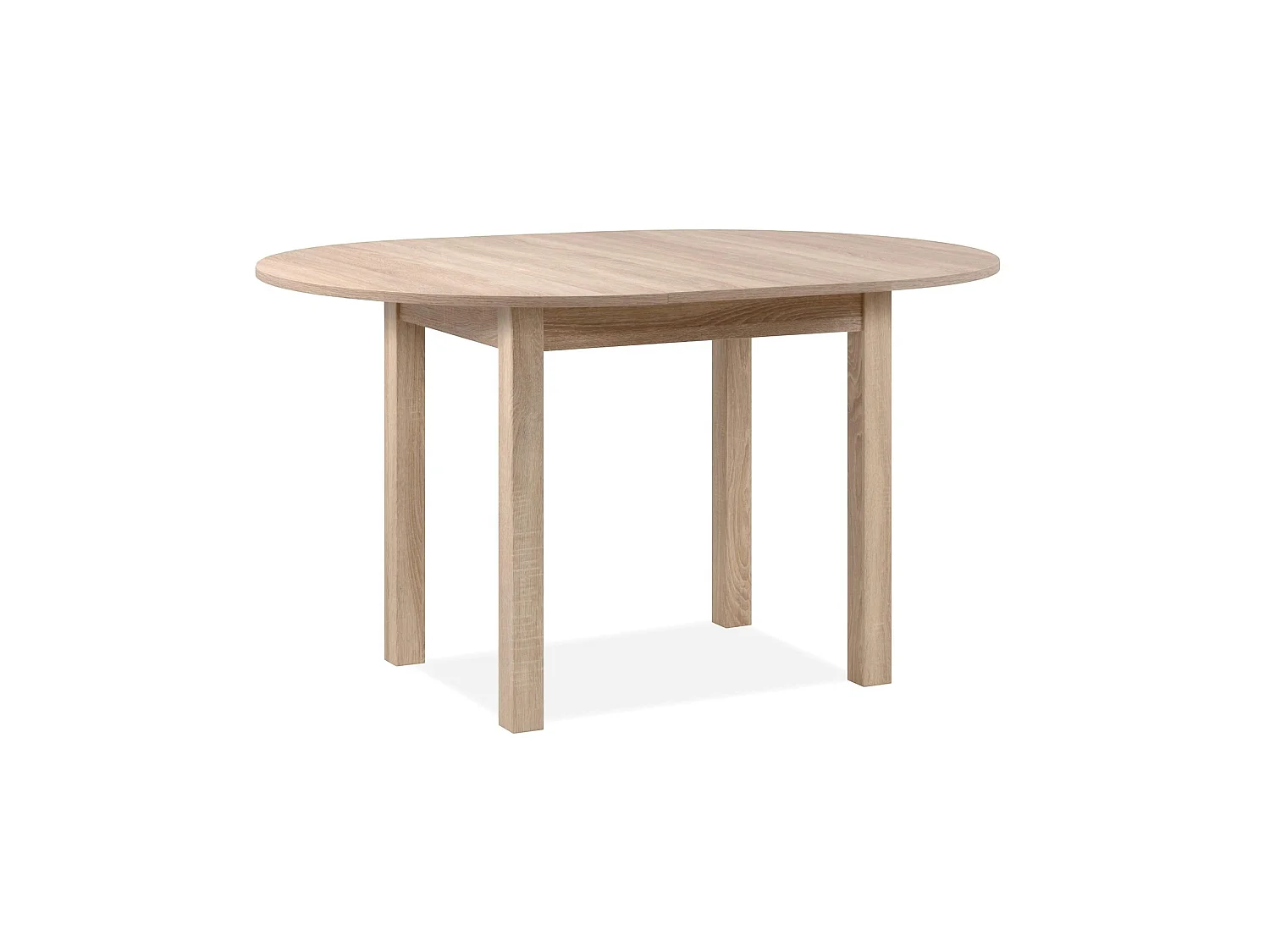 Table ronde extensible effet bois Ø100-140 cm ALVA