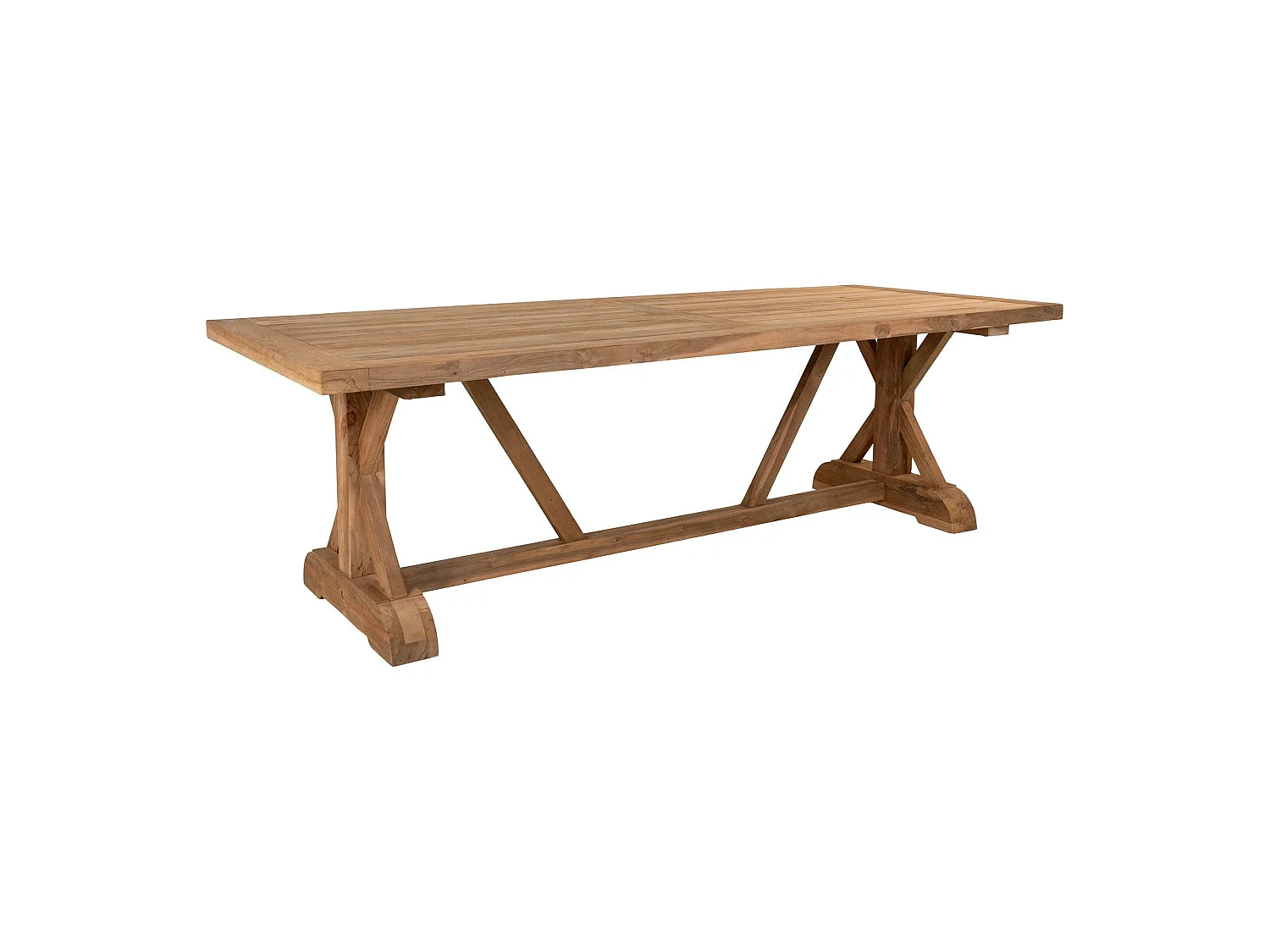 Table à manger en teck esprit campagne 240 cm BERRY