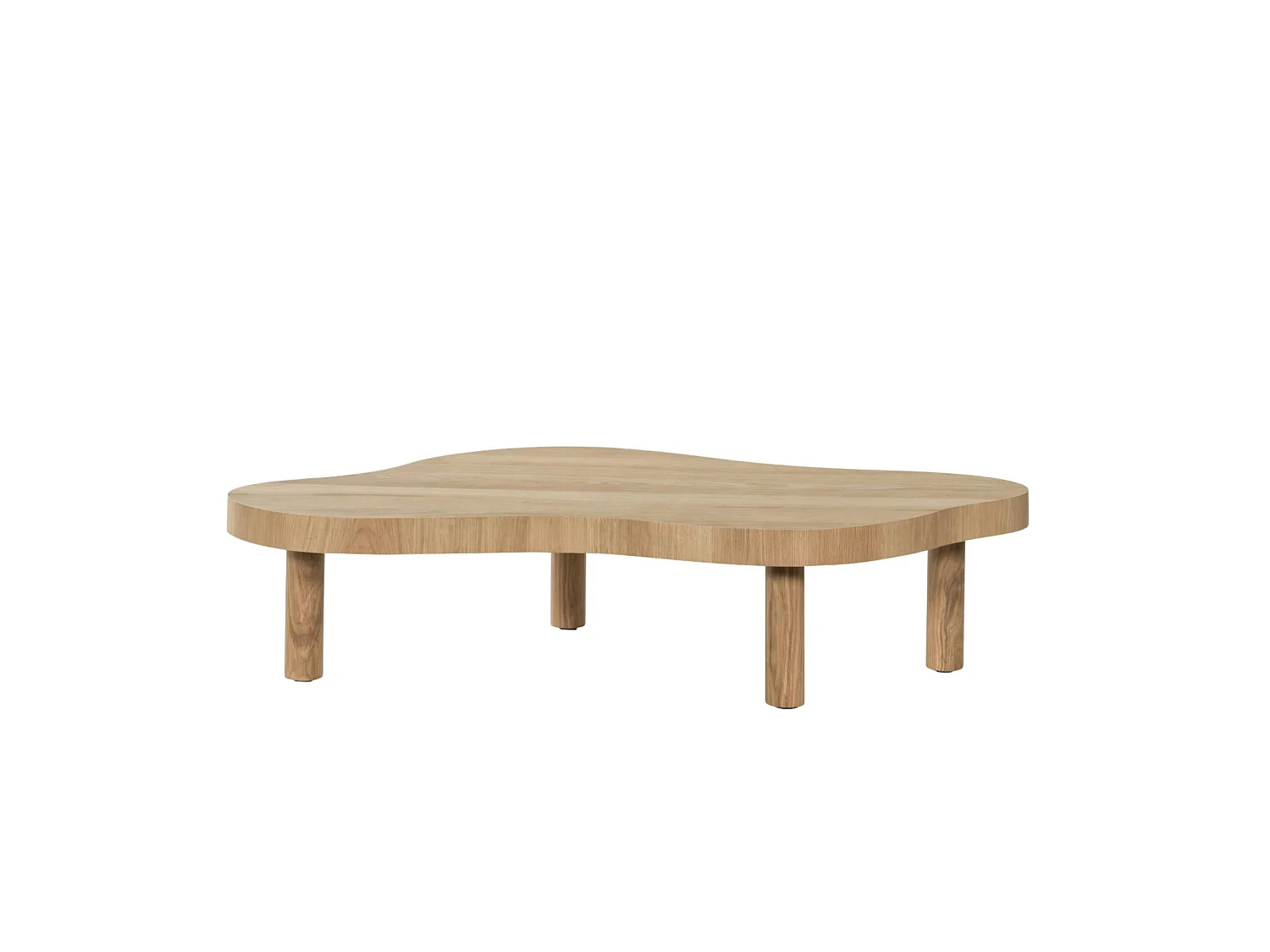 Table basse design organique en chêne clair LOREN