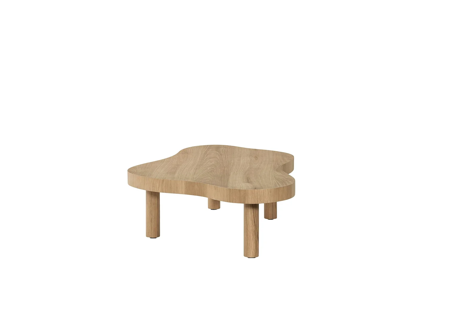 Table basse design organique en chêne clair LOREN