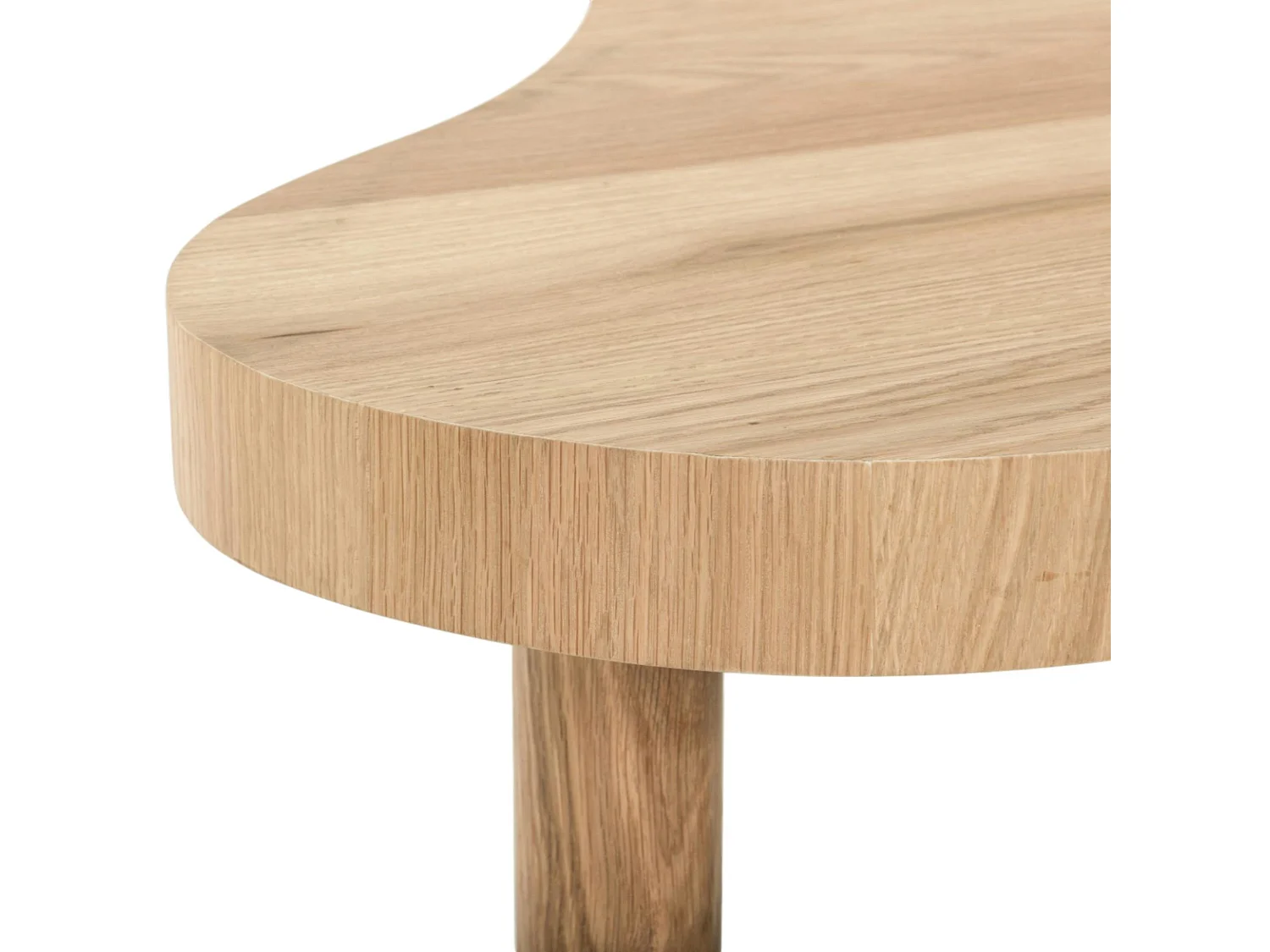 Table basse design organique en chêne clair LOREN