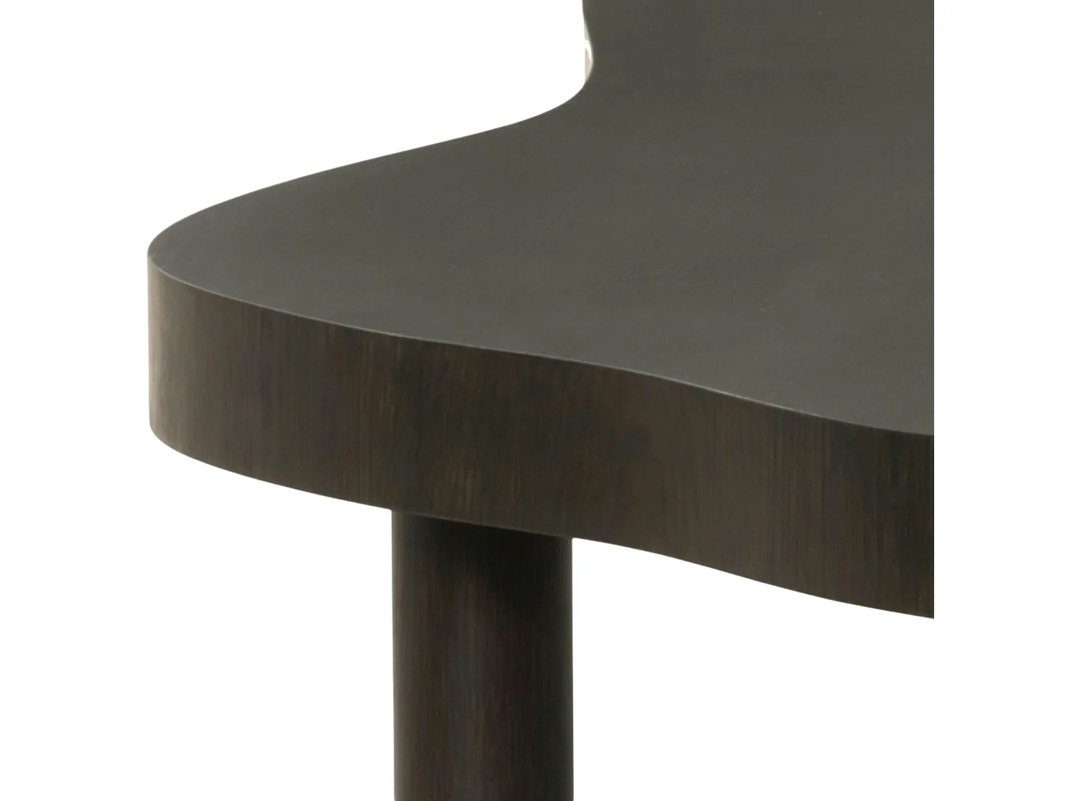 Table basse design organique en chêne brun LOREN