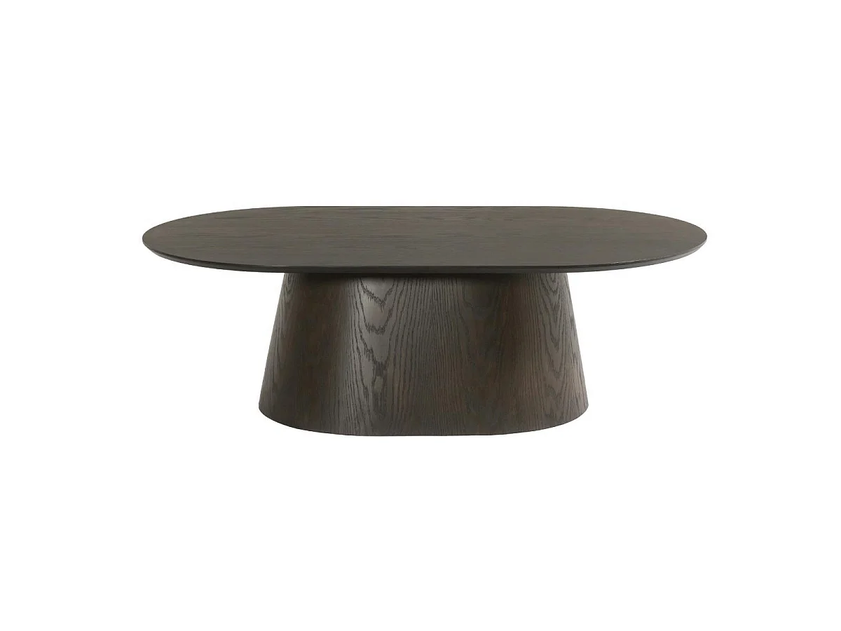 Table basse ovale en chêne brun LOREN