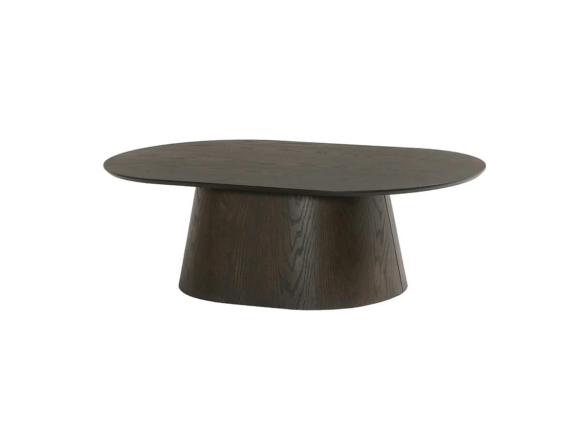 Table basse ovale en chêne brun LOREN