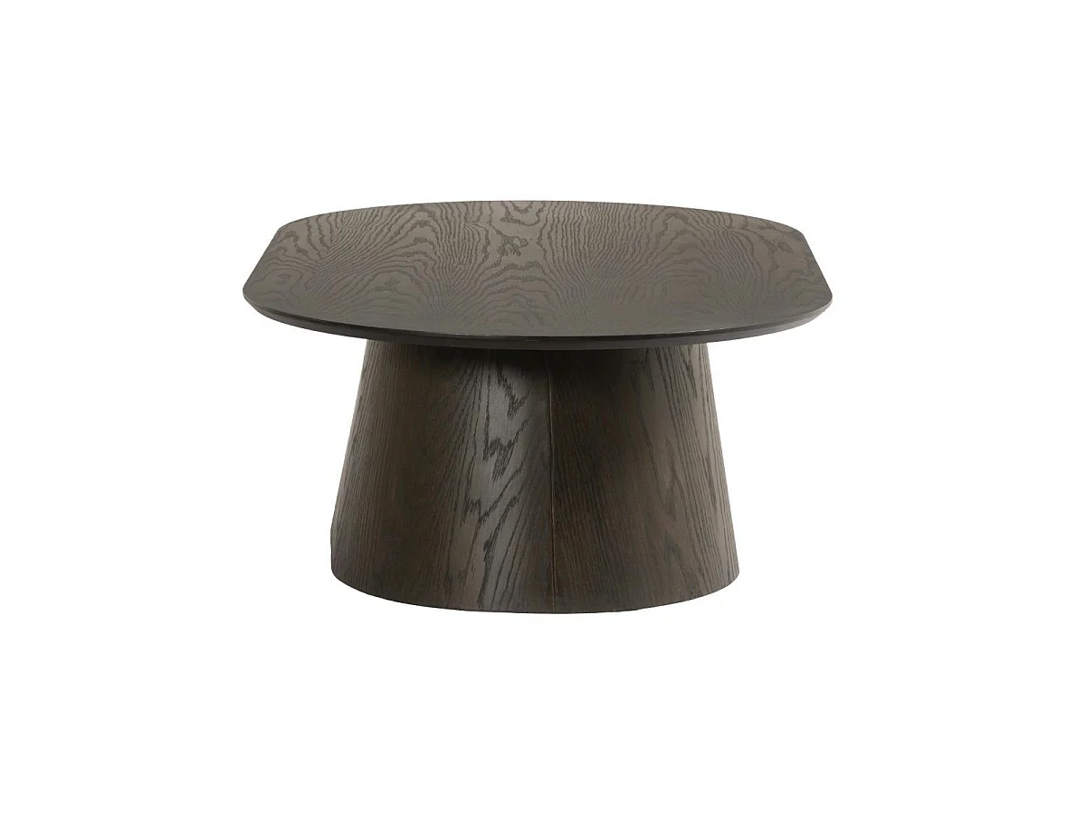 Table basse ovale en chêne brun LOREN