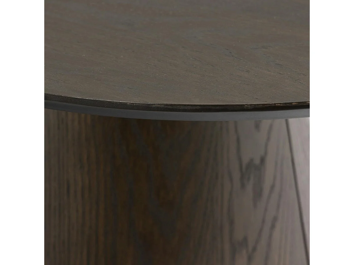 Table basse ovale en chêne brun LOREN