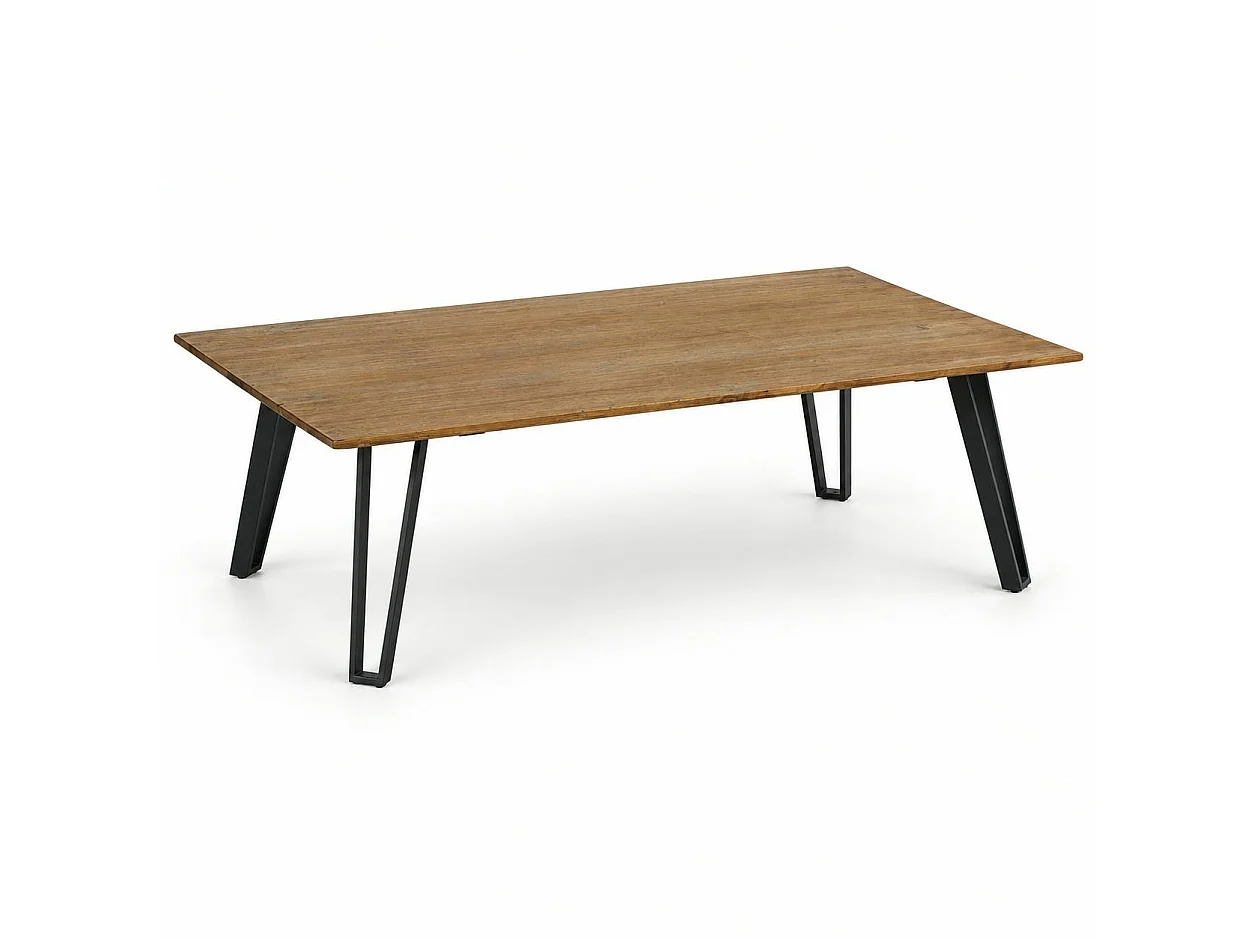 Table basse en teck pieds épingle BOMBAY