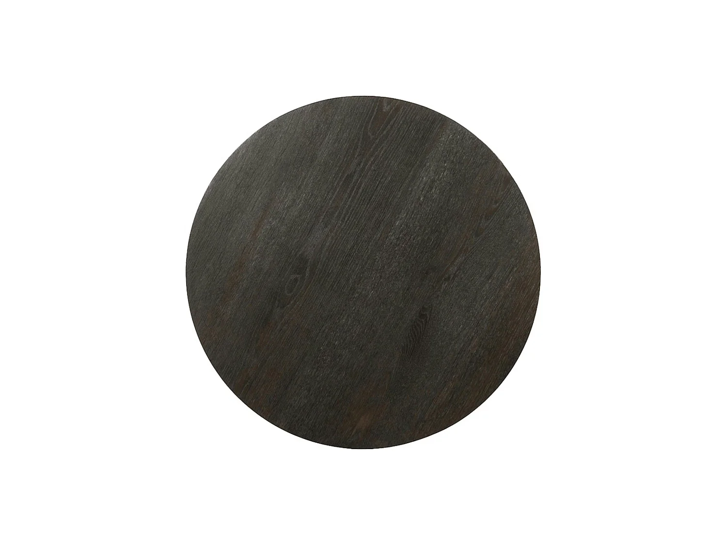 Table basse ronde en chêne brun LOREN
