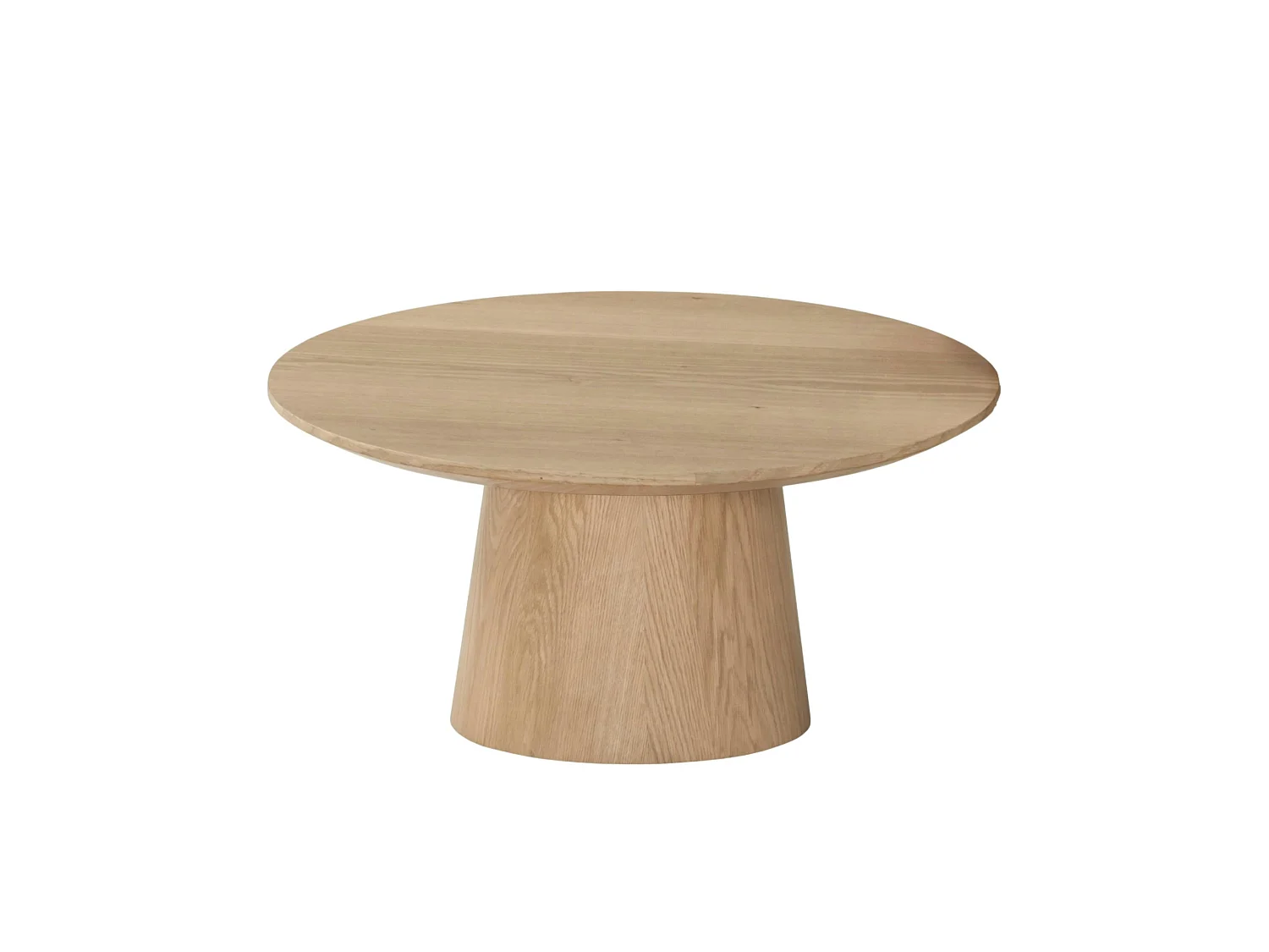 Table basse ronde en chêne clair LOREN