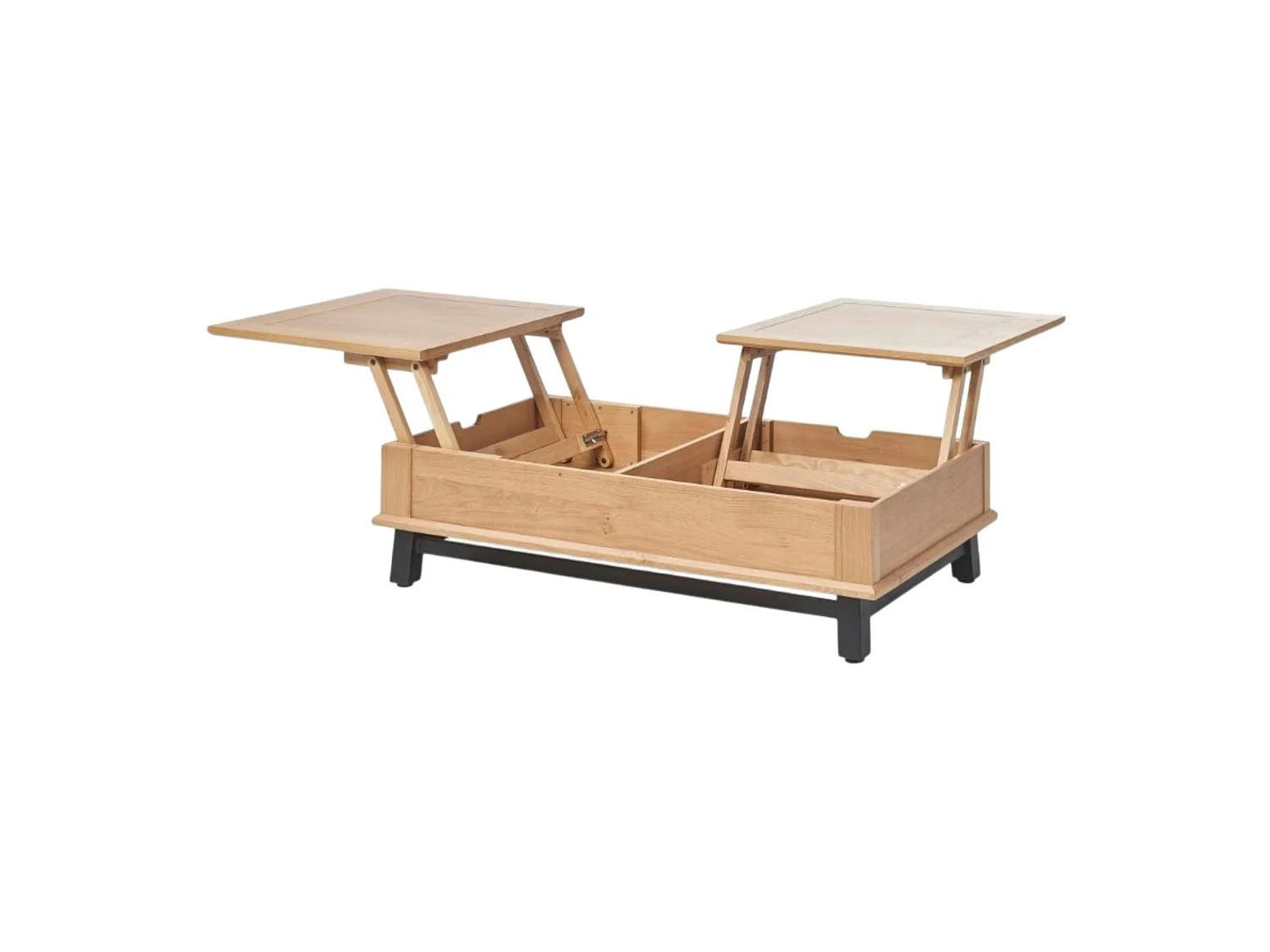 Table basse relevable en chêne clair ALPINE