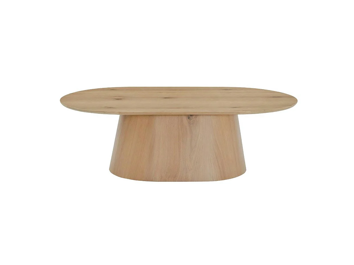 Table basse ovale en chêne clair LOREN