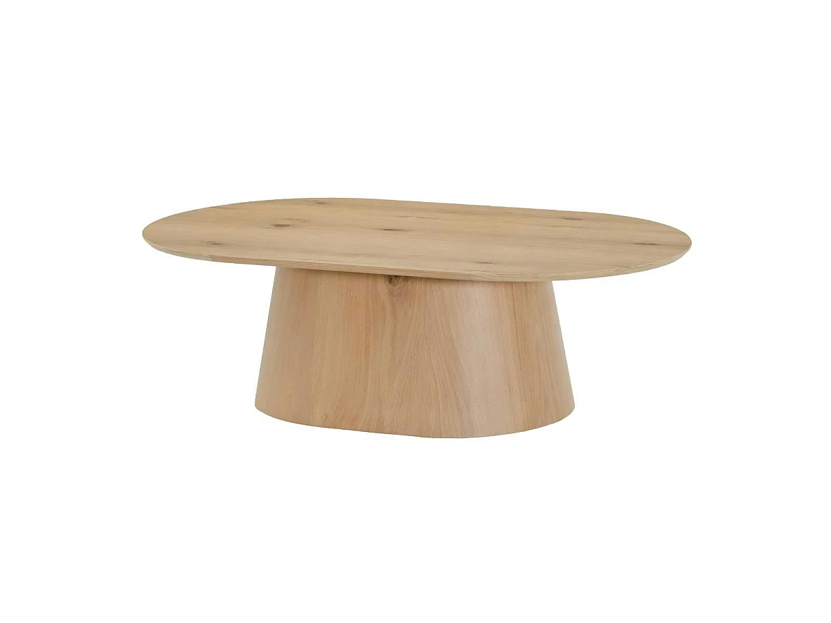 Table basse ovale en chêne clair LOREN