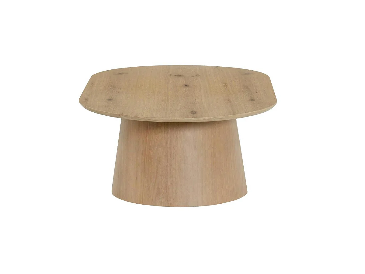 Table basse ovale en chêne clair LOREN