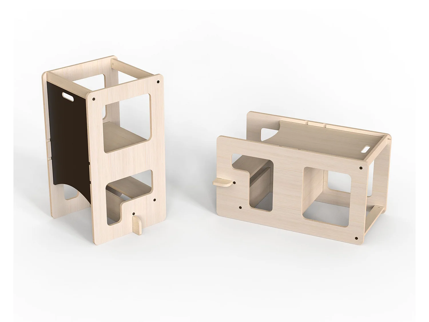 Tour d'observation et table de jeux en 1 en bois Kule Flip