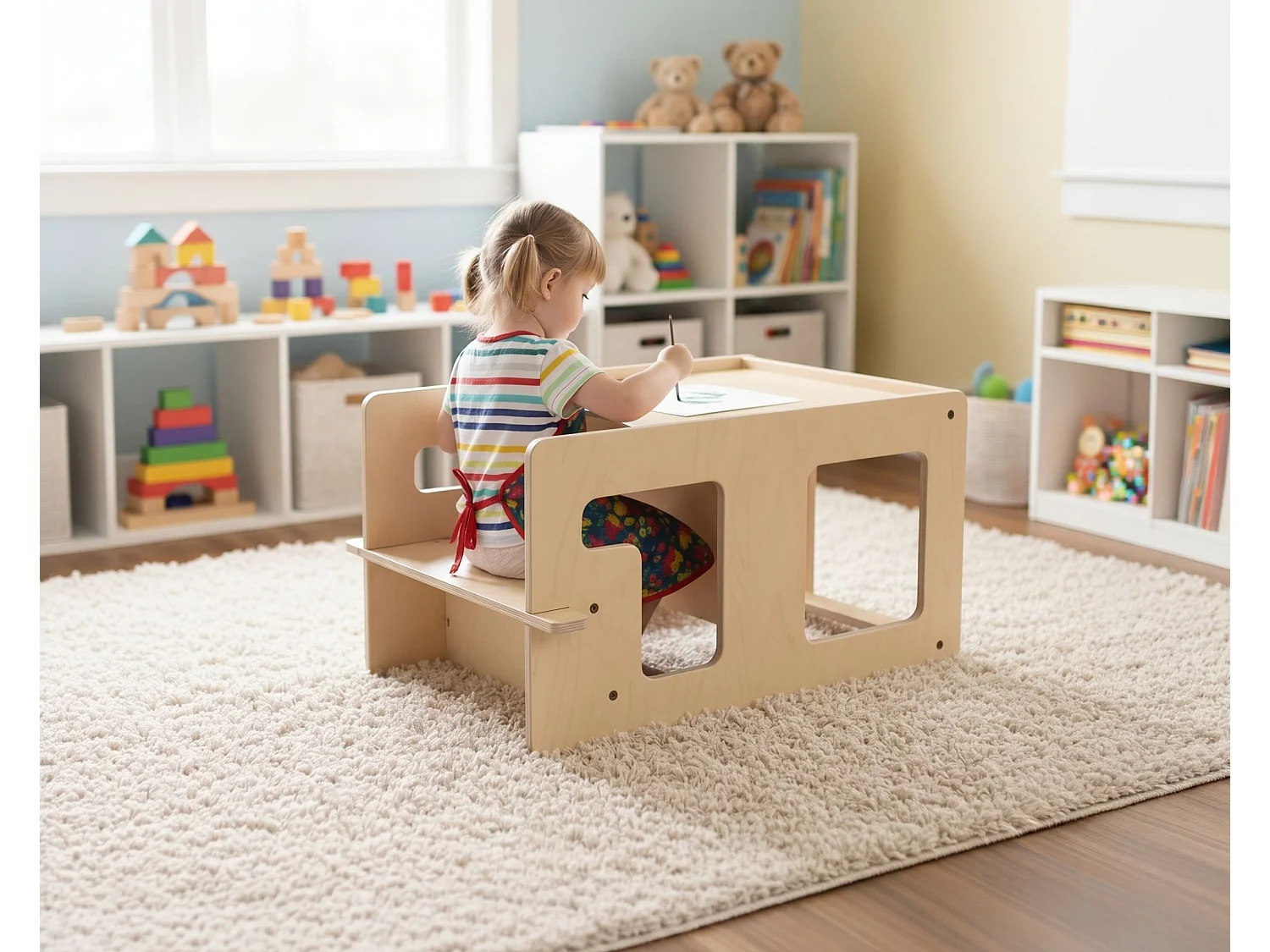 Tour d'observation et table de jeux en 1 en bois Kule Flip