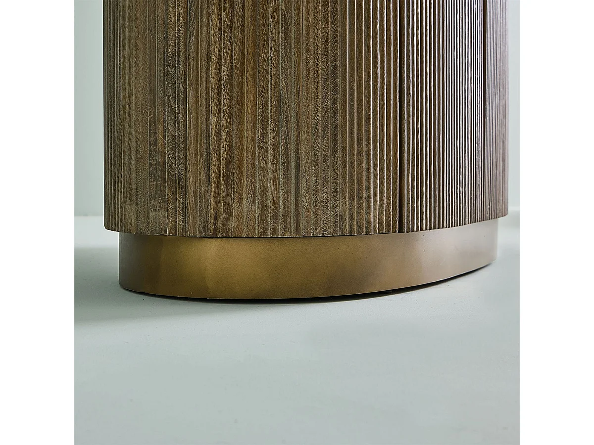 Toonbank van massief hout en marmer BUREN