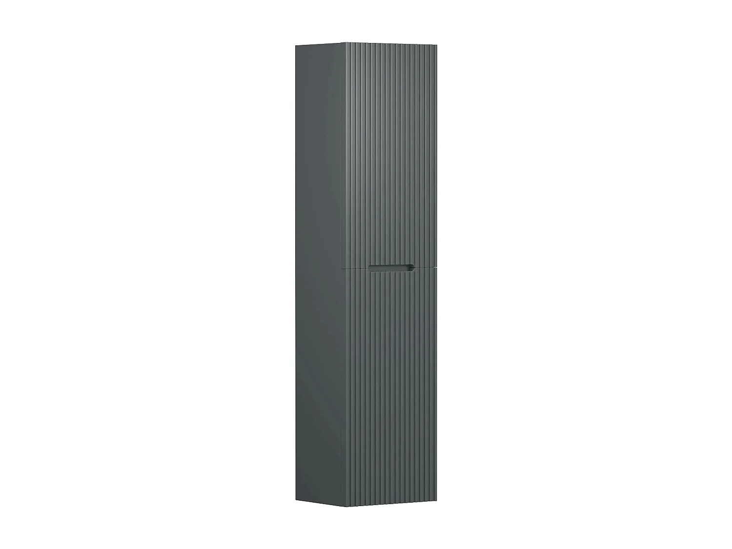 Meuble de salle de bain suspendu avec vasque à encastrer et colonne - Strié gris - 120 cm - PAVANI
