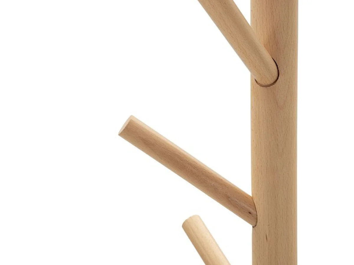 Porte-manteau sur pied 6 patères Bowie Noir et Bois
