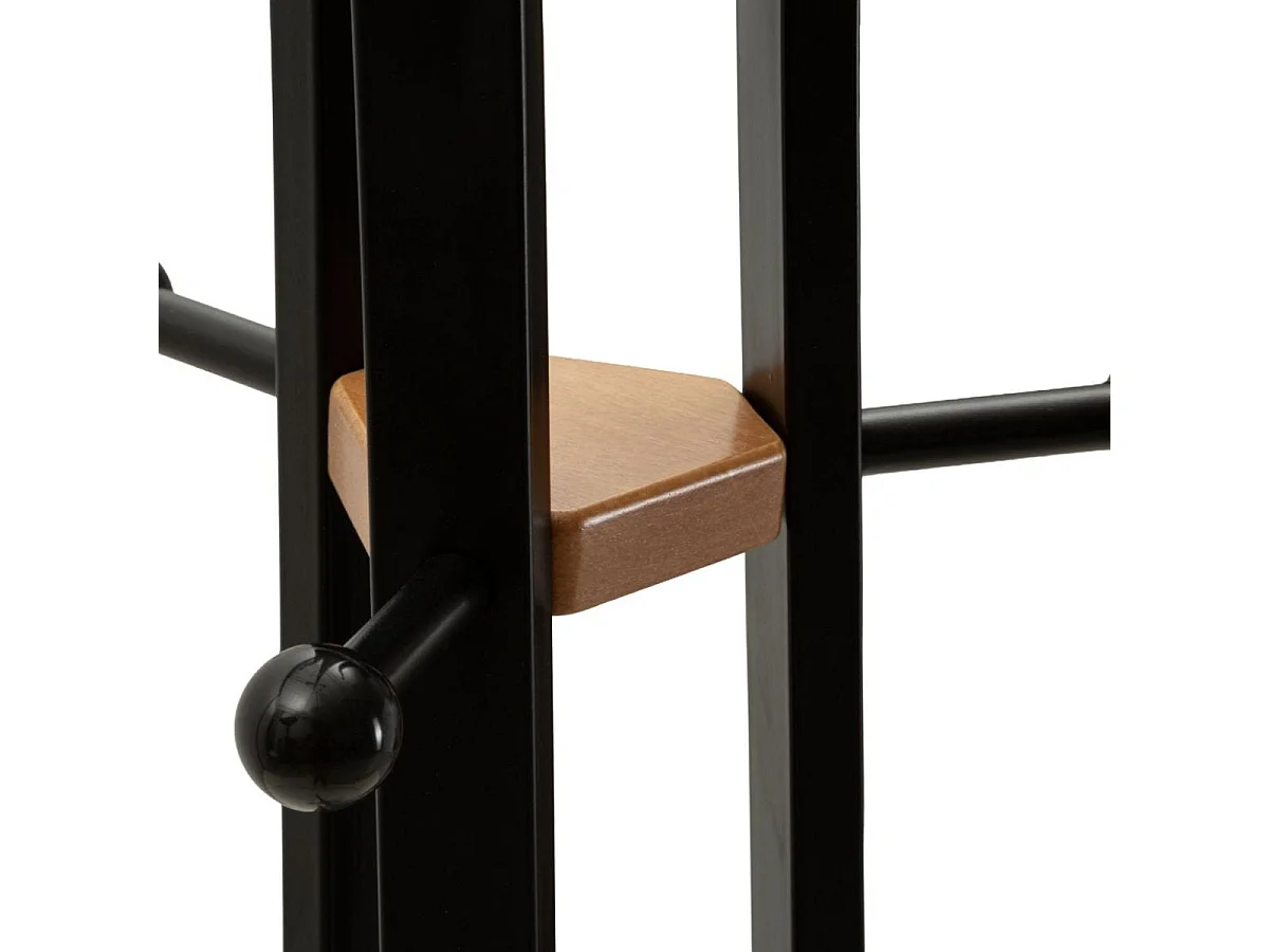 Porte-manteau sur pied 9 patères Eddie Noir