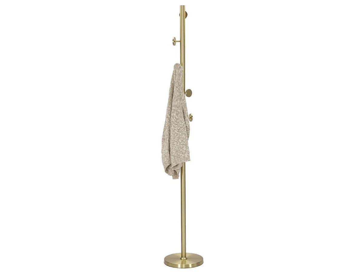 Porte-manteau sur pied 5 patères Kimi Doré