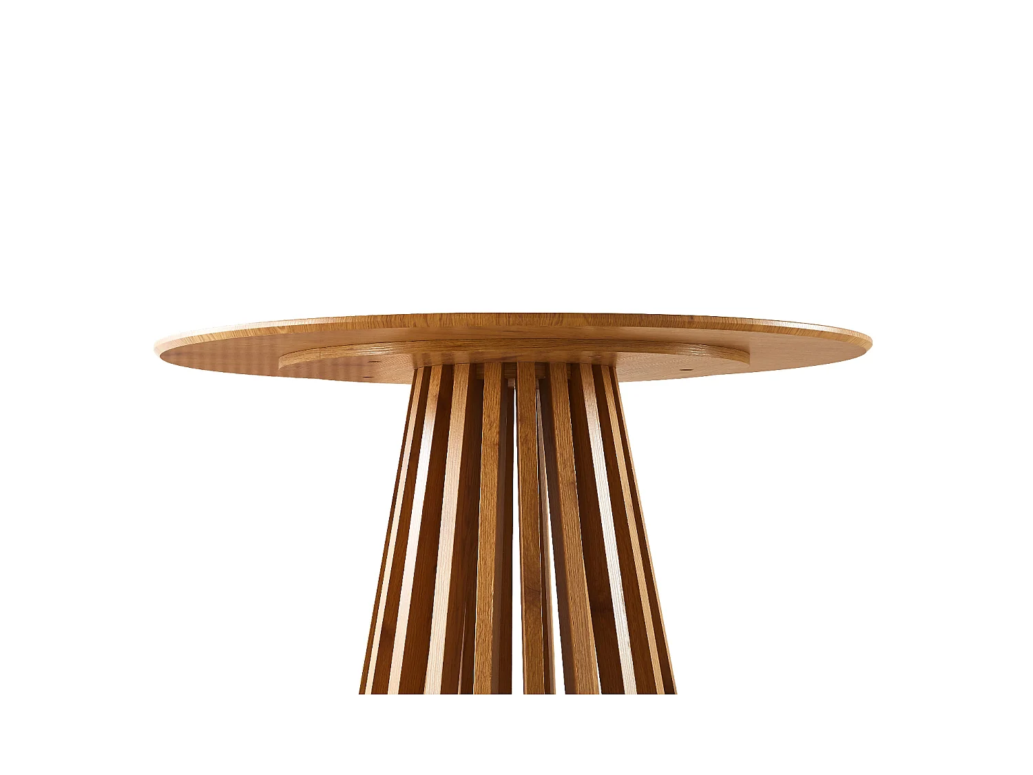 Kayci Round Oak Effect Dining Table with 4 Jaydn Chairs - Tan