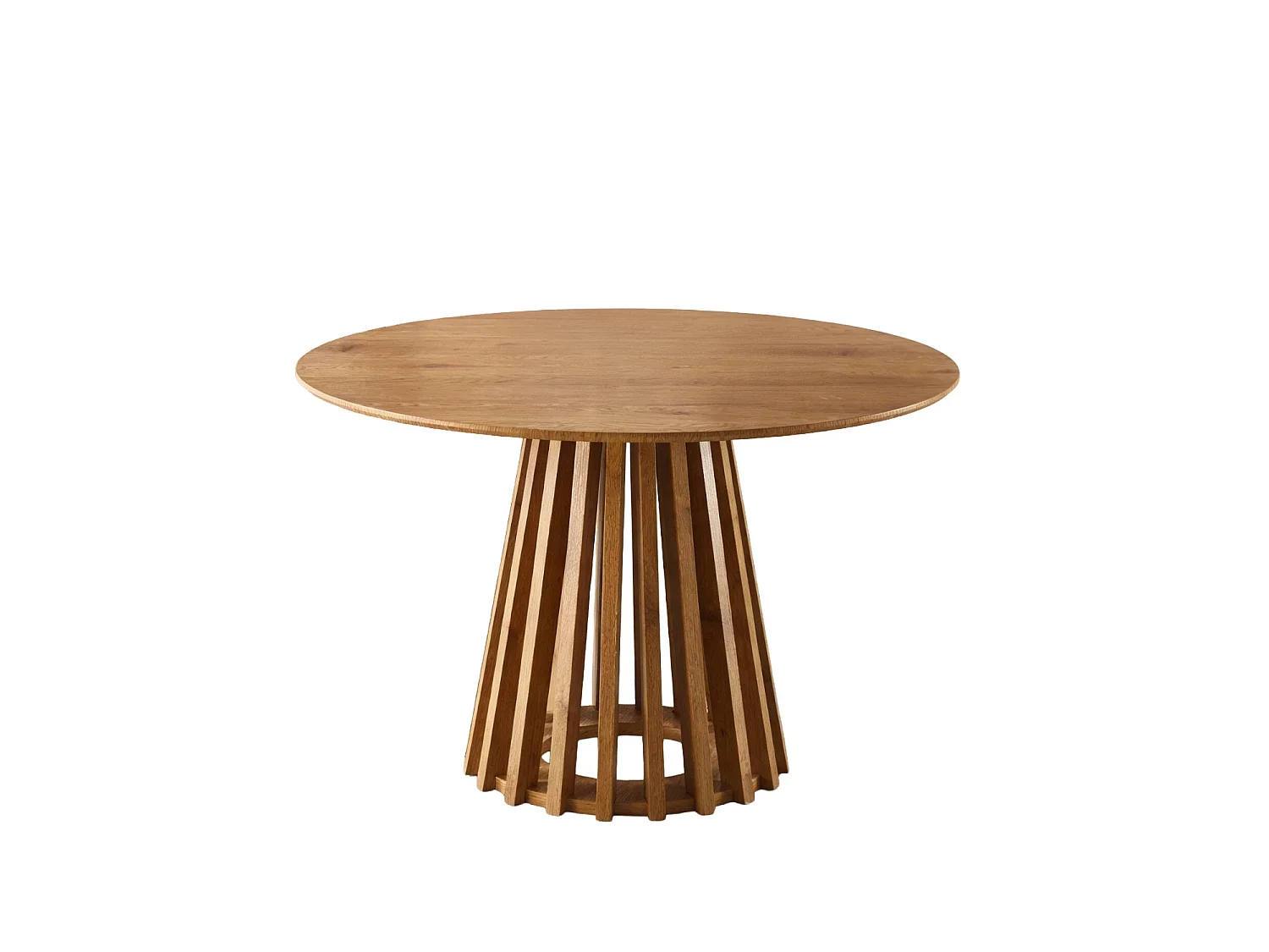 Kayci Round Oak Effect Dining Table with 4 Jaydn Chairs - Taupe