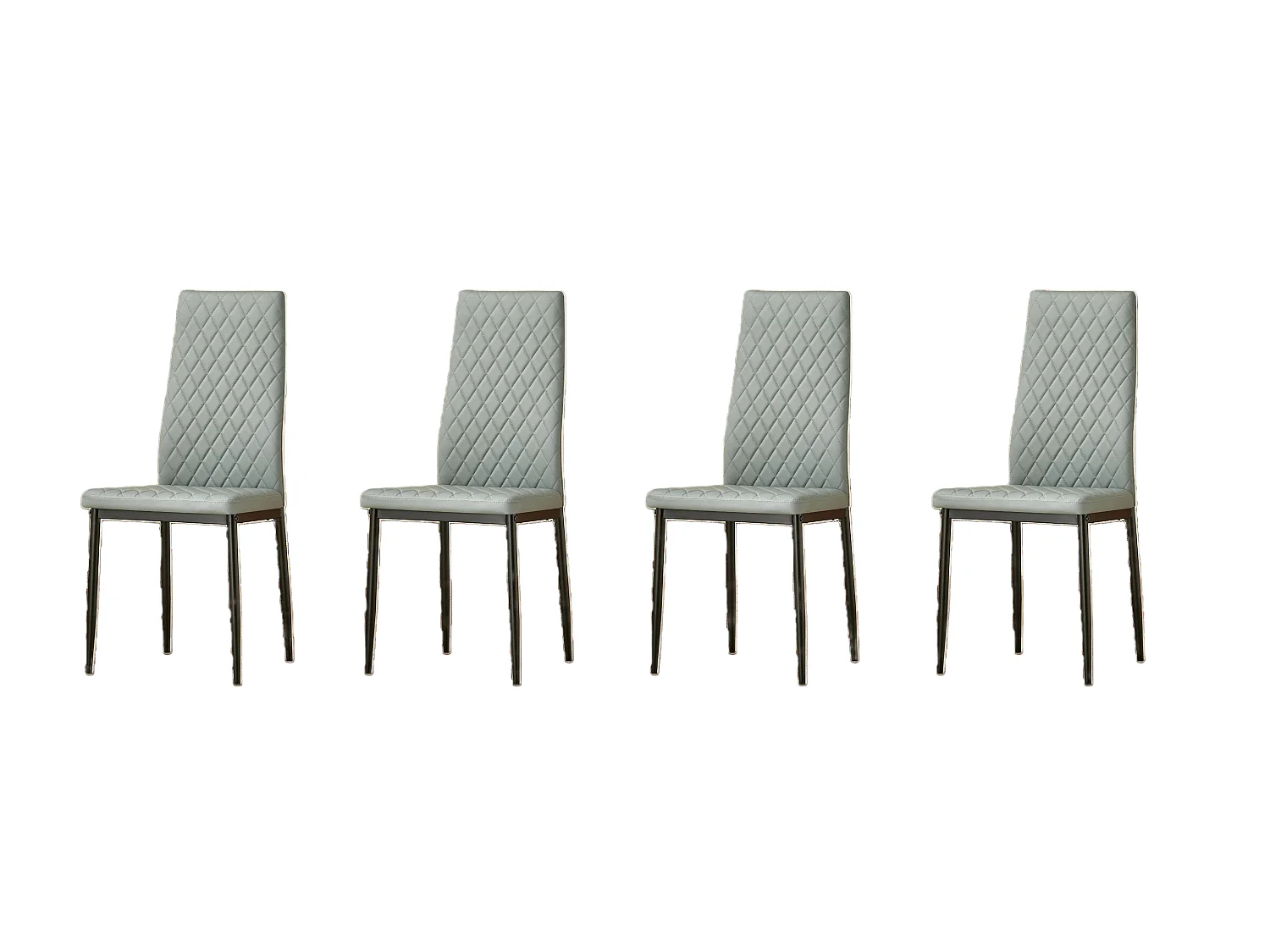 Harley Extendable Dining Table with 4 Emily Chairs - Grey