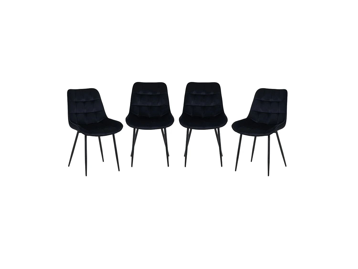 Harley Extendable Dining Table with 4 Erica Chairs - Black