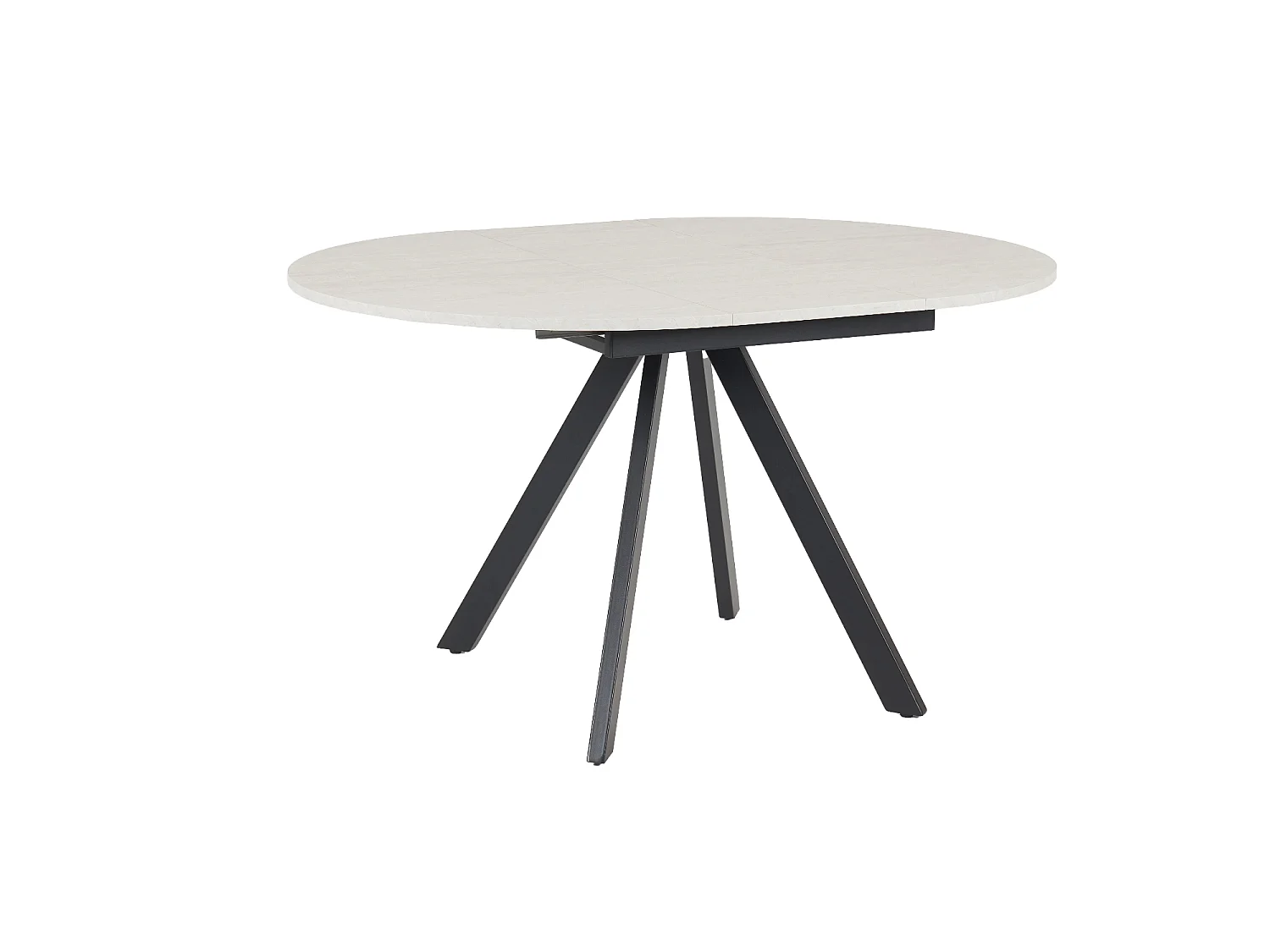 Harley Extendable Dining Table with 4 Erica Chairs - Cream