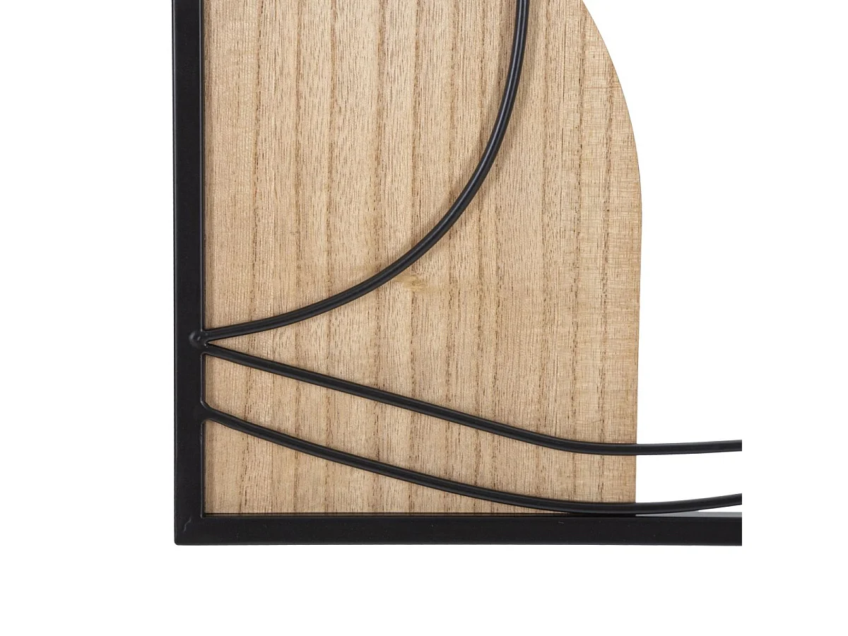 Décoration murale buste antique métal 50x80 cm Adonis Bois et Noir