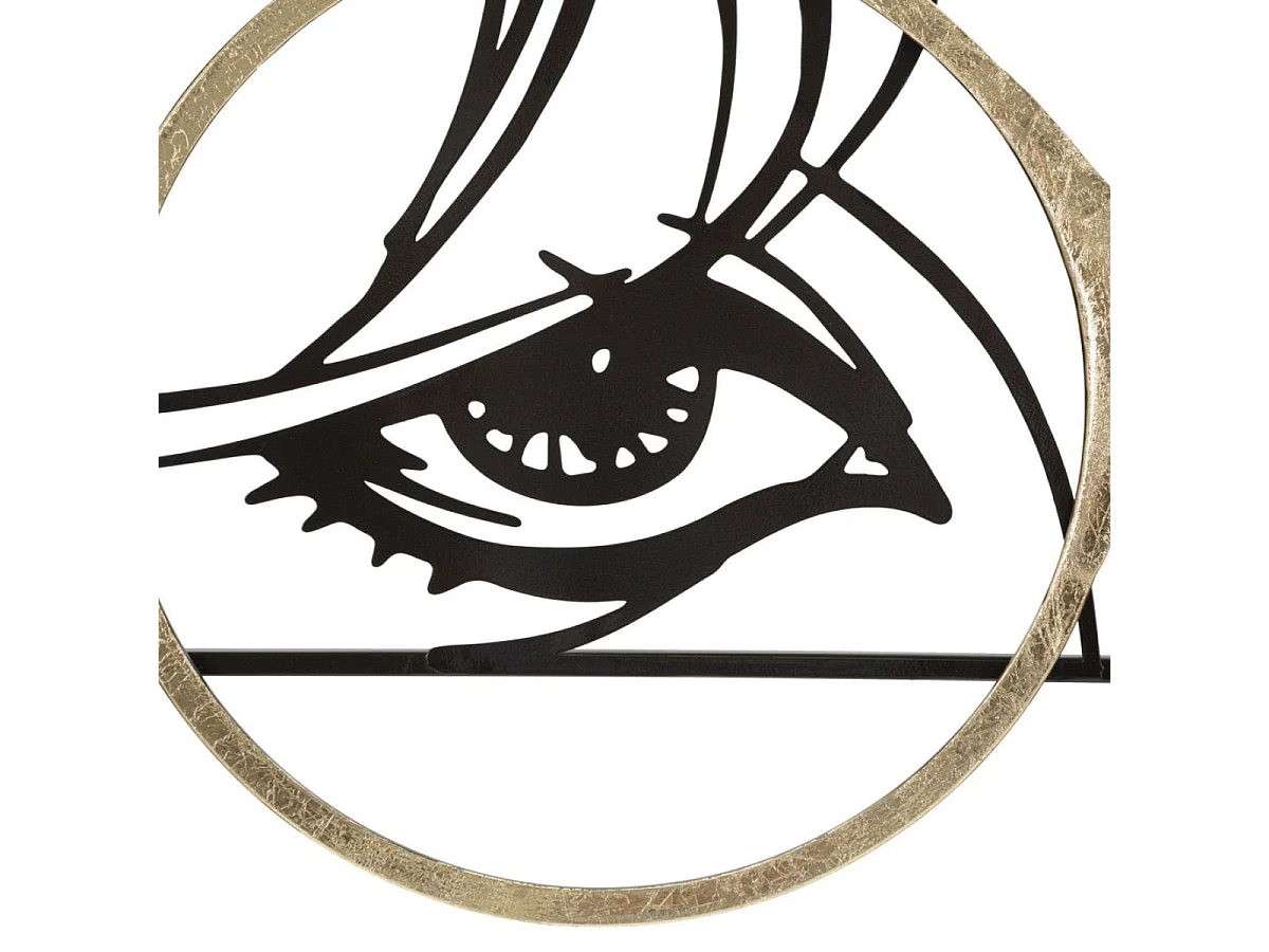 Décoration murale lunettes 3D métal 90x41 cm Océane Noir et Doré